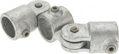 Kee - 1" Pipe, Malleable Iron Swivel Socket Pipe Rail Fitting - Galvanized Finish - Top Tool & Supply