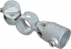 Kee - 1-1/2" Pipe, Malleable Iron Swivel Socket Pipe Rail Fitting - Galvanized Finish - Top Tool & Supply