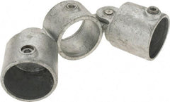 Kee - 2" Pipe, Malleable Iron Swivel Socket Pipe Rail Fitting - Galvanized Finish - Top Tool & Supply