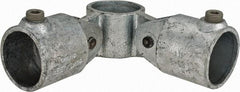 Kee - 1-1/2" Pipe, Malleable Iron Swivel Socket Pipe Rail Fitting - Galvanized Finish - Top Tool & Supply