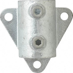 Kee - 1-1/4" Pipe, Wall Mount Flange, Malleable Iron Flange Pipe Rail Fitting - Galvanized Finish - Top Tool & Supply