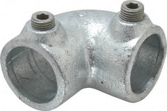 Kee - 1" Pipe, 90° Elbow, Malleable Iron Elbow Pipe Rail Fitting - Galvanized Finish - Top Tool & Supply