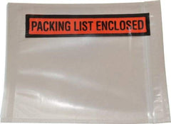 Nifty Products - 1,000 Piece, 5-1/2" Long x 4-1/2" Wide, Envelope - Packing List Enclosed, Clear - Top Tool & Supply