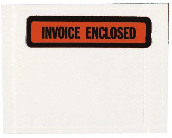 Nifty Products - 1,000 Piece, 5-1/2" Long x 4-1/2" Wide, Envelope - Invoice Enclosed, Clear - Top Tool & Supply