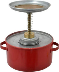 Eagle - 1 Quart Capacity, 8 Inch High x 6-1/4 Inch Diameter, Galvanized Steel Plunger Can - 5-1/4 Inch Dasher Diameter, Red, Approval Listing/Regulation FM - Top Tool & Supply