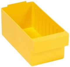 Quantum Storage - 11-5/8" Deep, Yellow High-Impact Polystyrene Drawer Bin - 4-5/8" High x 5-9/16" Wide x 11-5/8" Long - Top Tool & Supply