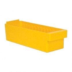 Quantum Storage - 17-5/8" Deep, Yellow High-Impact Polystyrene Drawer Bin - 4-5/8" High x 5-9/16" Wide x 17-5/8" Long - Top Tool & Supply