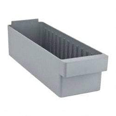 Quantum Storage - 17-5/8" Deep, Gray High-Impact Polystyrene Drawer Bin - 4-5/8" High x 5-9/16" Wide x 17-5/8" Long - Top Tool & Supply