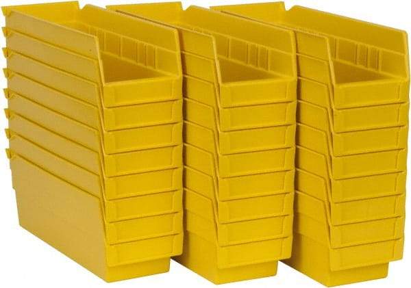 Akro-Mils - 11-5/8" Deep, Yellow Hopper Shelf Bin - 4" High x 4-1/8" Wide x 11-5/8" Long - Top Tool & Supply