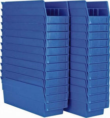 Akro-Mils - 11-5/8" Deep, Blue Hopper Shelf Bin - 4" High x 4-1/8" Wide x 11-5/8" Long - Top Tool & Supply