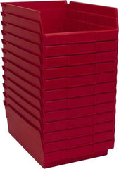 Akro-Mils - 11-5/8" Deep, Red Hopper Shelf Bin - 4" High x 8-3/8" Wide x 11-5/8" Long - Top Tool & Supply