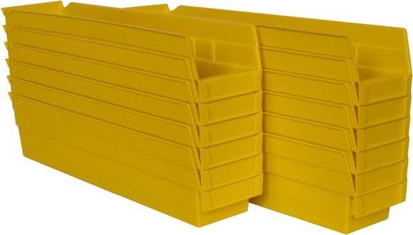 Akro-Mils - 17-7/8" Deep, Yellow Hopper Shelf Bin - 4" High x 4-1/8" Wide x 17-7/8" Long - Top Tool & Supply