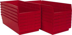 Akro-Mils - 17-7/8" Deep, Red Hopper Shelf Bin - 4" High x 8-3/8" Wide x 17-7/8" Long - Top Tool & Supply