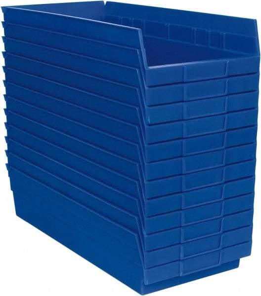 Akro-Mils - 17-7/8" Deep, Blue Hopper Shelf Bin - 4" High x 8-3/8" Wide x 17-7/8" Long - Top Tool & Supply