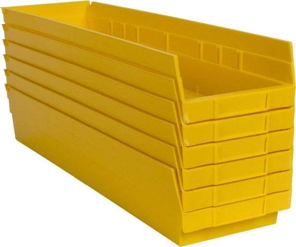 Akro-Mils - 23-5/8" Deep, Yellow Hopper Shelf Bin - 4" High x 6-5/8" Wide x 23-5/8" Long - Top Tool & Supply