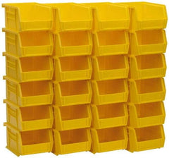 Akro-Mils - 10 Lb. Load Capacity, 5-3/8" Deep, Yellow Polymer Hopper Stacking Bin - 3" High x 4-1/8" Wide x 5-3/8" Long - Top Tool & Supply