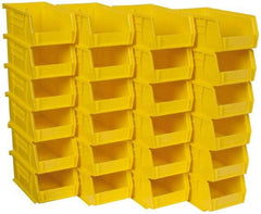 Akro-Mils - 10 Lb. Load Capacity, 7-3/8" Deep, Yellow Polymer Hopper Stacking Bin - 3" High x 4-1/8" Wide x 7-3/8" Long - Top Tool & Supply