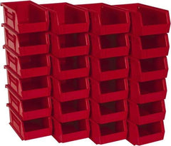 Akro-Mils - 10 Lb. Load Capacity, 7-3/8" Deep, Red Polymer Hopper Stacking Bin - 3" High x 4-1/8" Wide x 7-3/8" Long - Top Tool & Supply