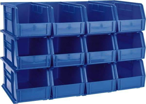 Akro-Mils - 30 Lb. Load Capacity, 10-7/8" Deep, Blue Polymer Hopper Stacking Bin - 5" High x 5-1/2" Wide x 10-7/8" Long - Top Tool & Supply