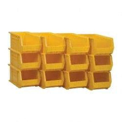 Akro-Mils - 60 Lb. Load Capacity, 14-3/4" Deep, Yellow Polymer Hopper Stacking Bin - 7" High x 8-1/4" Wide x 14-3/4" Long - Top Tool & Supply