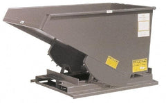 Made in USA - 5,000 Lb Load Capacity, 3/4 Cu Yd, Steel Self-Dumping Hopper - 39-1/2" Wide x 58-1/2" Long x 37-1/4" High - Top Tool & Supply