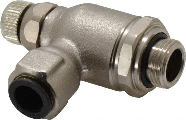 Legris - 10mm Tube OD x 3/8" BSPP Metal Flow Control Regulator - 0 to 145 psi, Buna Nitrile O-Ring & Treated Brass Material - Top Tool & Supply