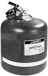 Justrite - 5 Gal Polyethylene Type I Safety Can - 16" High x 12-3/4" Diam, Red - Top Tool & Supply