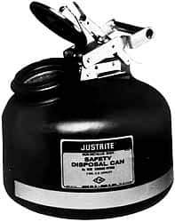 Justrite - Safety Disposal Cans Capacity (Gal.): 5.00 Material: Polyethylene - Top Tool & Supply