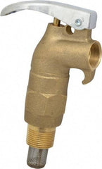 Value Collection - 3/4" NPT Brass Rigid Drum Faucet - External Arrester, Self Closing - Top Tool & Supply