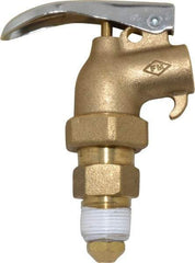 Justrite - 3/4" NPT Brass Adjustable Drum Faucet - FM Approved, Internal Arrester, Self Closing - Top Tool & Supply