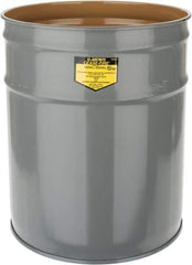 Justrite - 4-1/2 Gallon Fire Resistant Steel Drum - 11-7/8 Inch Outside Diameter, 13-1/4 Inch High, UL Standards - Top Tool & Supply