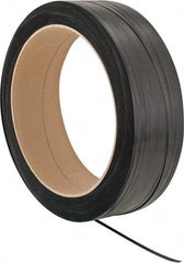 Made in USA - 9,000' Long x 1/2" Wide, Coil Case Polypropylene Strapping - 400 Lb Capacity, 0.018" Thick - Top Tool & Supply