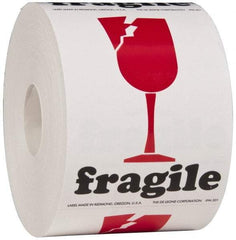 Made in USA - Fragile Shipping Label - 3" High x 4" Wide - Top Tool & Supply