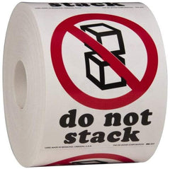 Made in USA - Do Not Stack Shipping Label - 3" High x 4" Wide - Top Tool & Supply