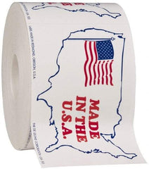 Made in USA - Made in the U.S.A. Shipping Label - 5" High x 3" Wide - Top Tool & Supply