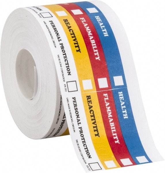 Made in USA - Health, Flammability, Reactivity, Personal Protection Shipping Label - 2" High x 2" Wide - Top Tool & Supply