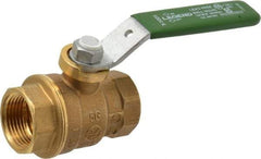 Legend Valve - 3/4" Pipe, Full Port, Brass Full Port Ball Valve - Bi-Directional, FNPT x FNPT Ends, Quarter Turn Handle, 600 WOG, 150 WSP - Top Tool & Supply