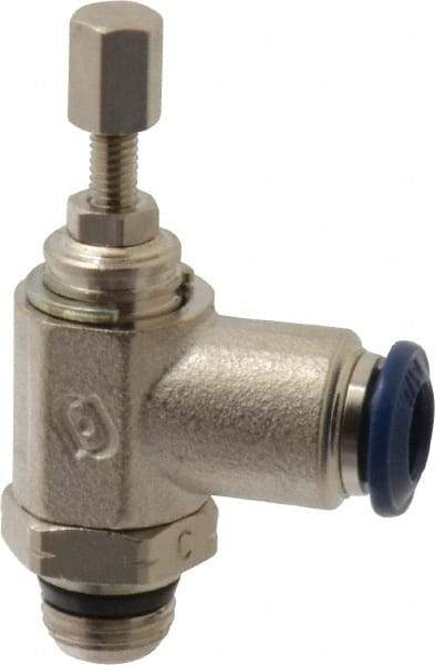 Value Collection - 145 Max psi, Meter Out Screw Adjusted Flow Control Valve - Buna N O Ring, 1/8" Tube Outside Diam - Top Tool & Supply