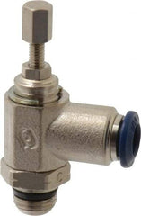 Value Collection - 145 Max psi, Meter Out Screw Adjusted Flow Control Valve - Buna N O Ring, 1/8" Tube Outside Diam - Top Tool & Supply