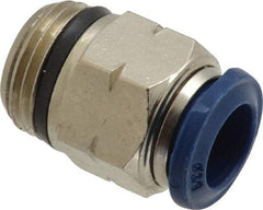 Value Collection - 3/8" Outside Diam, 3/8 Universal, Nickel Plated Brass Push-to-Connect Tube Male Connector - 250 Max psi, Tube to Universal Thread Connection, Buna O-Ring - Top Tool & Supply