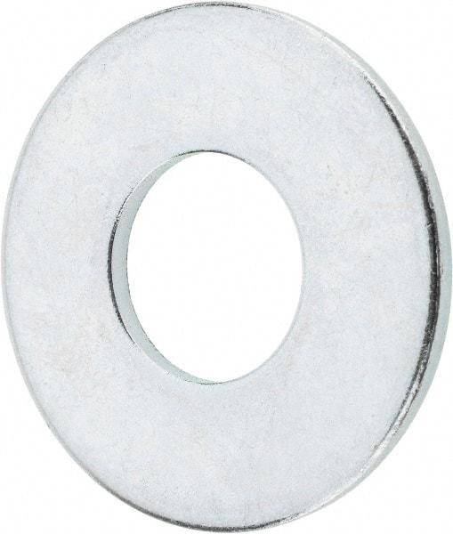 Value Collection - 9/16" Screw, Grade 2 Steel USS Flat Washer - 5/8" ID x 1-1/2" OD, 7/64" Thick, Zinc-Plated Finish - Top Tool & Supply