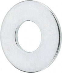 Value Collection - 9/16" Screw, Grade 2 Steel USS Flat Washer - 5/8" ID x 1-1/2" OD, 7/64" Thick, Zinc-Plated Finish - Top Tool & Supply