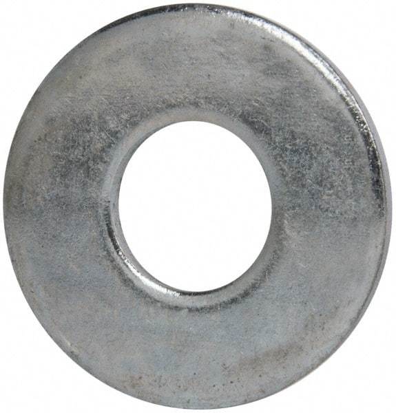 Value Collection - 7/8" Screw, Grade 2 Steel USS Flat Washer - 15/16" ID x 2-1/4" OD, 11/64" Thick, Zinc-Plated Finish - Top Tool & Supply