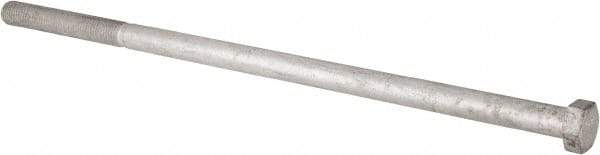 Value Collection - 1-8 Thread, 24" Length Under Head, Steel Hex Head Bolt - Hot Dipped Galvanized Coated, UNC Thread, ASTM A307, Grade 2 - Top Tool & Supply