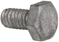 Value Collection - 1/4-20 Thread, 1/2" Length Under Head, Steel Hex Head Bolt - Hot Dipped Galvanized Coated, UNC Thread, ASTM A307, Grade 2 - Top Tool & Supply