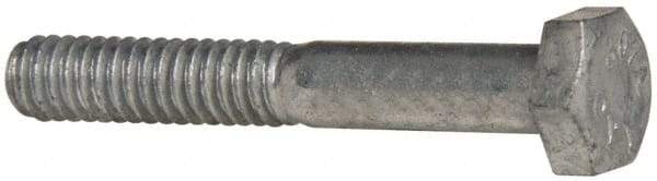 Value Collection - 1/4-20 Thread, 1-3/4" Length Under Head, Steel Hex Head Bolt - Hot Dipped Galvanized Coated, UNC Thread, ASTM A307, Grade 2 - Top Tool & Supply