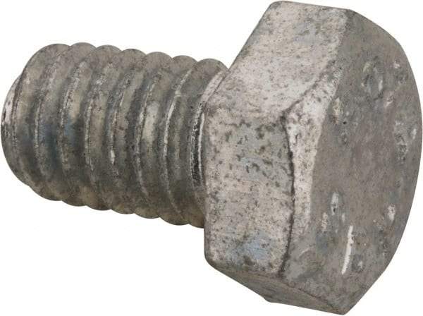 Value Collection - 5/16-18 Thread, 1/2" Length Under Head, Steel Hex Head Bolt - Hot Dipped Galvanized Coated, UNC Thread, ASTM A307, Grade 2 - Top Tool & Supply