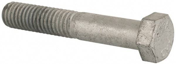 Value Collection - 3/8-16 Thread, 2-1/4" Length Under Head, Steel Hex Head Bolt - Hot Dipped Galvanized Coated, UNC Thread, ASTM A307, Grade 2 - Top Tool & Supply