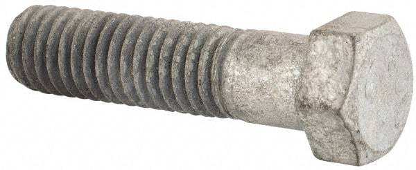 Value Collection - 7/16-14 Thread, 1-3/4" Length Under Head, Steel Hex Head Bolt - Hot Dipped Galvanized Coated, UNC Thread, ASTM A307, Grade 2 - Top Tool & Supply