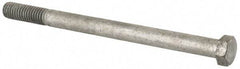 Value Collection - 7/16-14 Thread, 6" Length Under Head, Steel Hex Head Bolt - Hot Dipped Galvanized Coated, UNC Thread, ASTM A307, Grade 2 - Top Tool & Supply